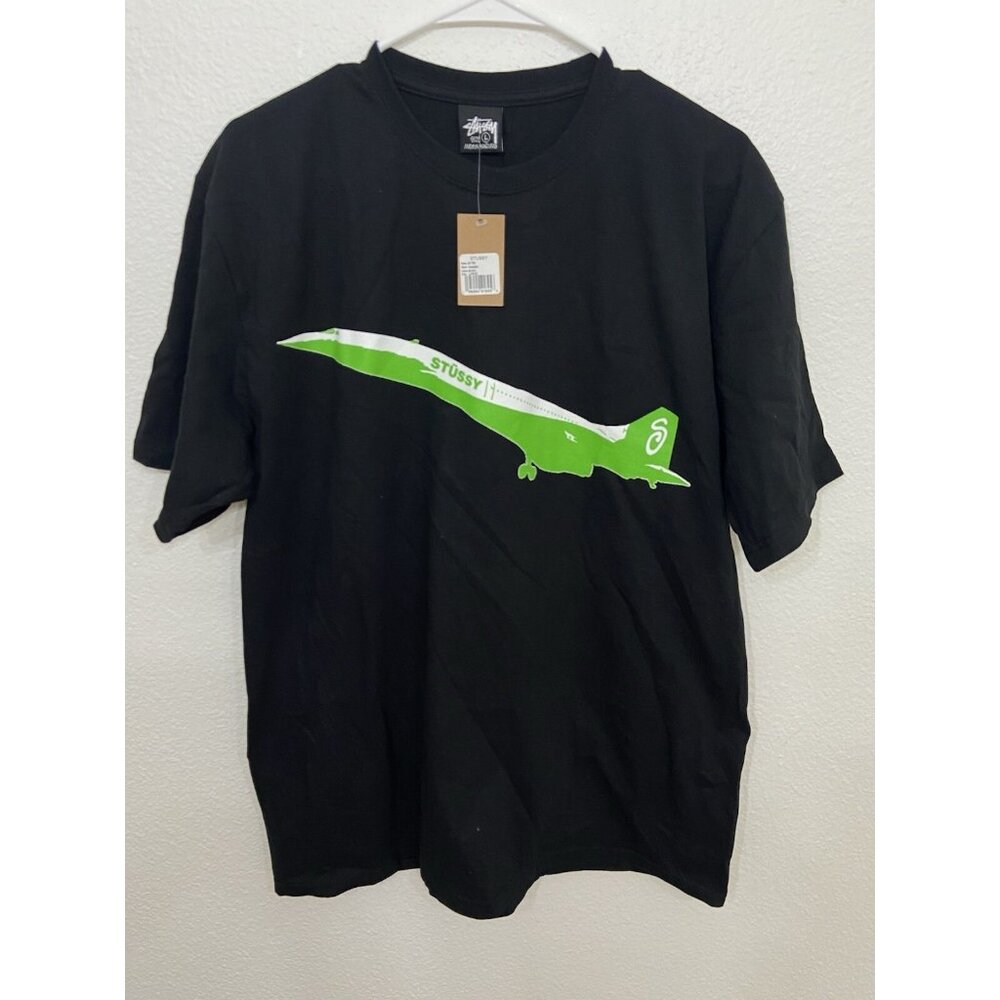Stussy Jet Tee Mens Size Large Black T-shirt NWT